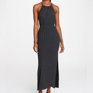 Splendid Black Halter Sheath Maxi Dress